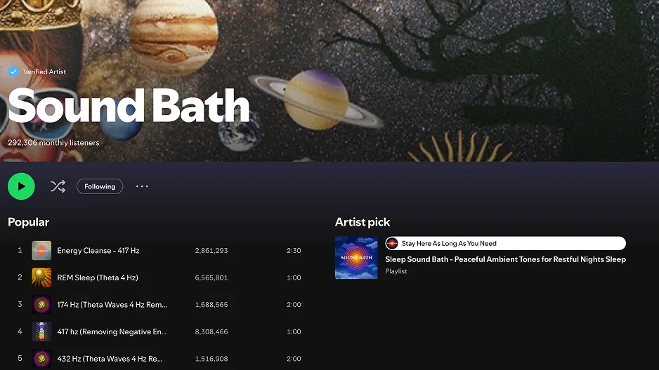soundbathvibrations.com — No center or connection. — Spotify