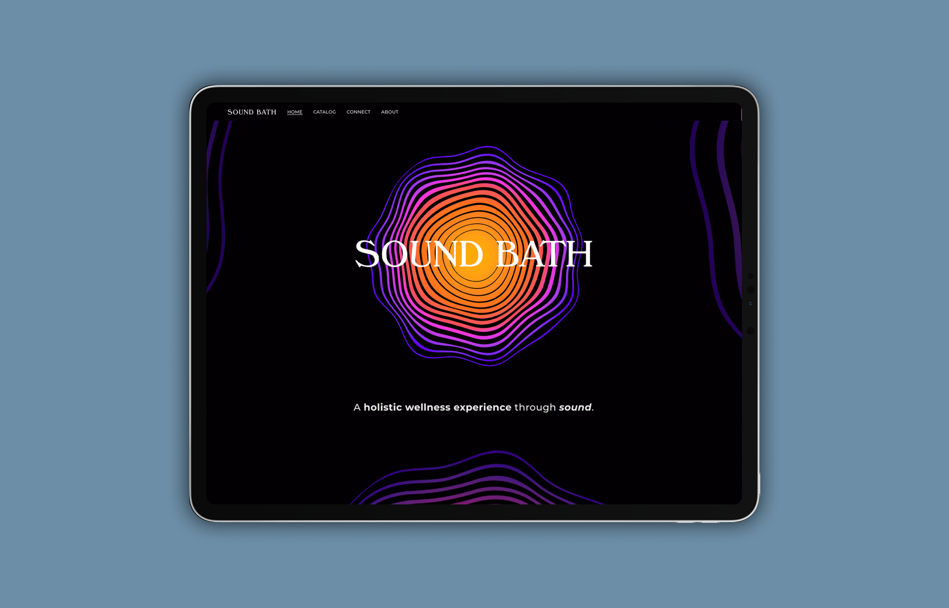 Soundbath website mockup